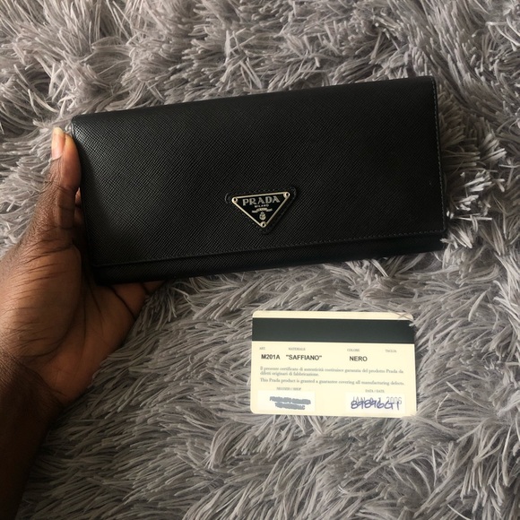 Prada Black Saffiano Plaque Long Wallet - Picture 8 of 12